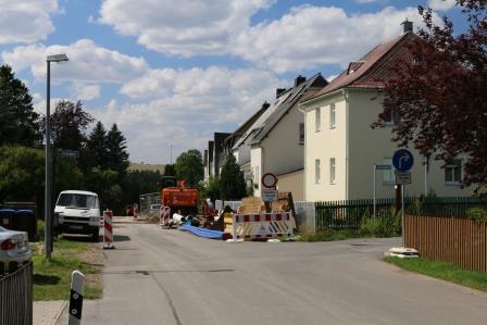 Kanal- und Straßenbauarbeiten Schlossbergstraße (Sommer 2019)