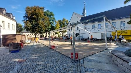 700 Jahre Zöblitz - Donnerstag - Zeltaufbau (28.09.2023)